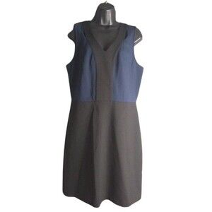 41 Hawthorn Sarya Ponte Knit Dress Navy & Black Tank Cut Out Details Size Large